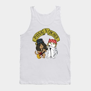 Funny Cat Paws Rock Music Gift Funny Cat Tank Top
